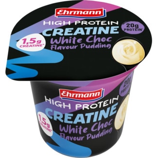 Ehrmann High Protein Creatine Pudim Chocolate Branco unidade 230 g