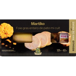 Martiko Foie Gras Inteiro de Pato Mi Cuit + Tostas com Passas embalagem 125 g