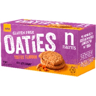 Nairn's Bolachas Toffee sem Glúten embalagem 160 g