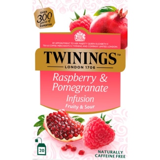 Twinings Chá Raspberry e Pomegranate embalagem 20 unidades