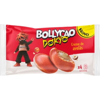 Bollycao Bolo Creme de Avelã Dokyo 4 unidades embalagem 168 g