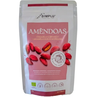 Simplu Amêndoas de Chocolate Branco e Morango embalagem 100 g
