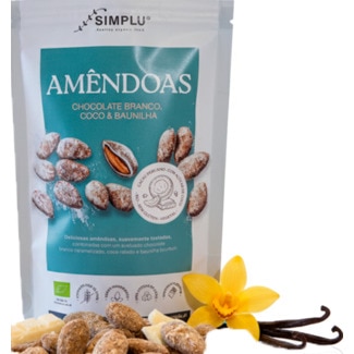 Simplu Amêndoas de Chocolate Branco e Coco embalagem 100 g