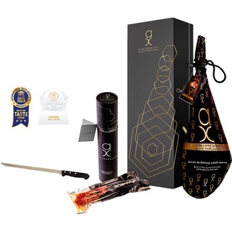 ALTA EXPRESION Etui Premium Collection mit Eichelschinken 100% vom iberischen Schwein g.U. Los Pedroches Stück 7 kg + Schinkenmesser