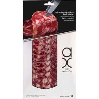salchichón de bellota ibérico cular en lonchas sin gluten