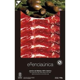 ESENCIAUNICA Schinken-Aufschnitt aus Eichelmast 100% vom iberischen Schwein glutenfrei Behälter 120 g