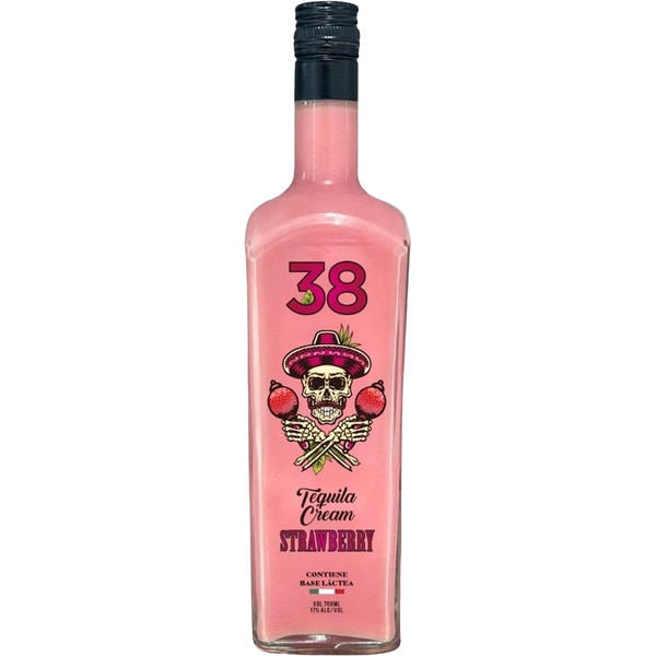 Sahnelikör aus Erdbeeren mit Tequila Flasche 70 cl