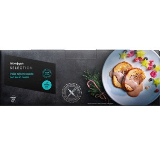 EL CORTE INGLES SELECTION Gefülltes Hühnchen mit Cassis-Sauce 6-7 Portionen Behälter 1,7 kg