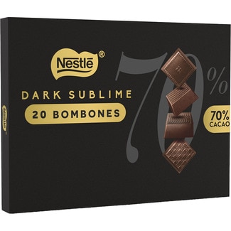 NESTLE DARK SUBLIME dunkles Schokoladenkonfekt Auswahl mit 70% Kakao Karton 145 g
