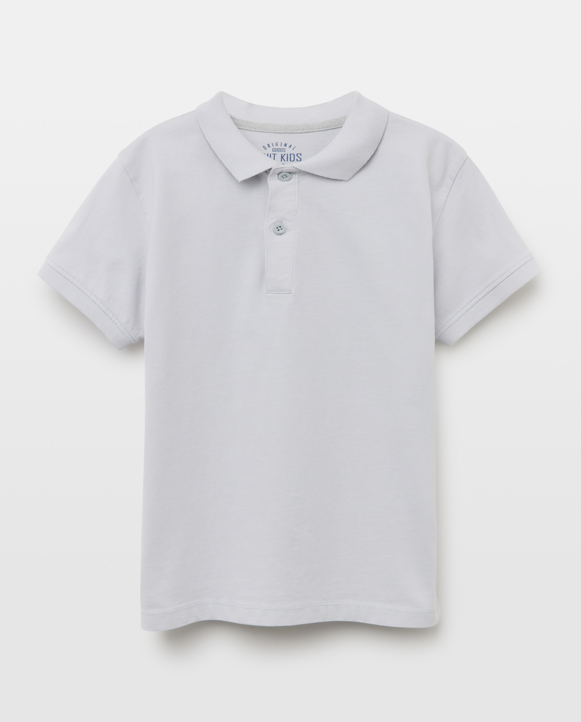 Polo de niño algodón lavado manga corta 410 Azul claro-1