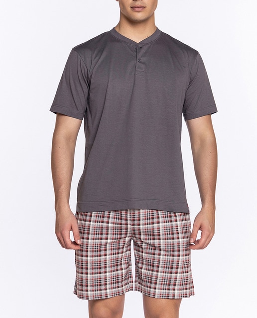 Pijama punto corto cuello panadero