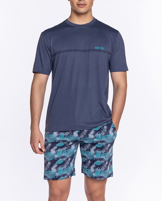 Pijama punto corto cuello caja