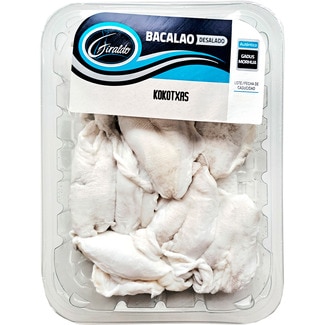 GIRALDO kokotxas de bacalao desaladas bandeja 250 g