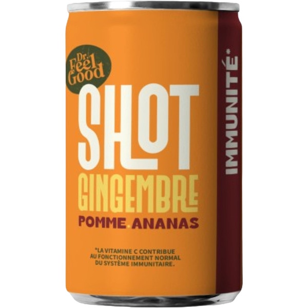 Erfrischungsgetränk Shlot Inmunité aus Ingwer, Ananas und Apfel zuckerfrei Dose 155 ml