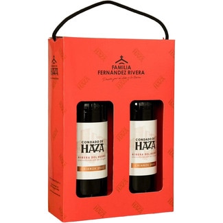 CONDADO DE HAZA Crianza Rotwein Ursprungsbezeichnung Ribera del Duero, Box mit 2 Flaschen Flaschen 75 cl