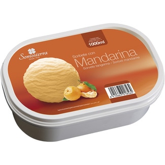 SOMOSIERRA helado sorbete de mandarina tarrina 1 l