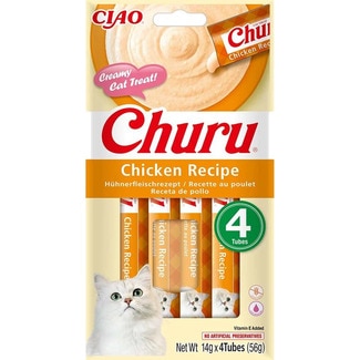 CHURU snack líquido para gatos sabor pollo 4 x envase 14 g