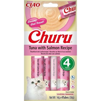 CHURU snack líquido para gatos sabor atún y salmón 4 x 14 g