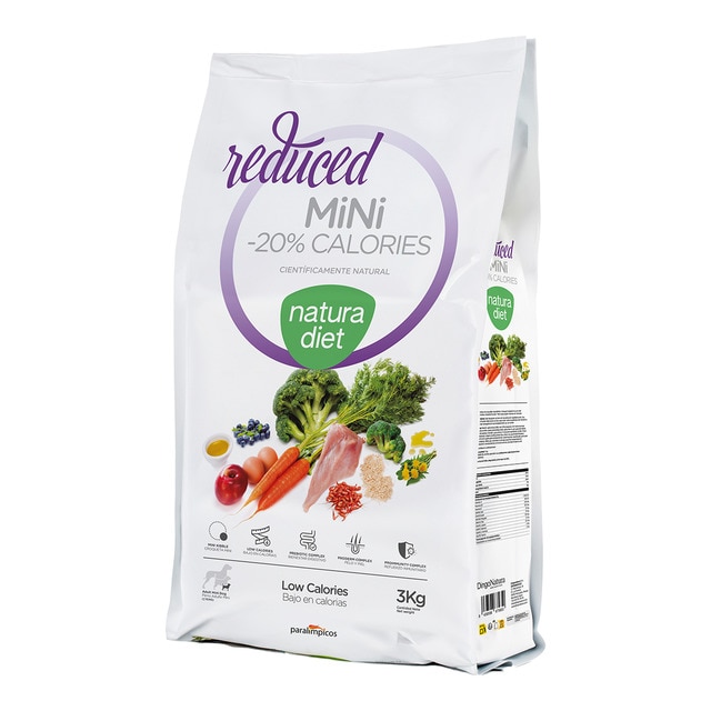 Natura Diet – Pienso para perros adultos mini Reduced -20% Natura Diet pavo 3 kg.