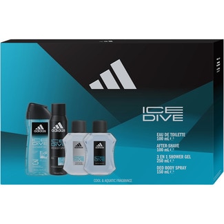 ADIDAS Ice Dive estuche con eau de toilette 100 ml + after shave 100 ml + shower gel 3 en 1 de 250 ml + deo body spray 150 ml