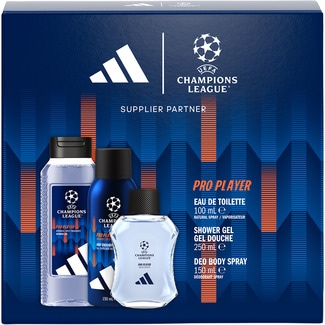 ADIDAS Champions League estuche con eau de toilette natural Spray 100 ml + shower gel ducha 250 ml + deo body spray 150 ml Supplier Partner