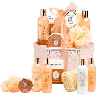 IDC INSTITUTE Cesta Bath Bronze de baño de 8 piezas