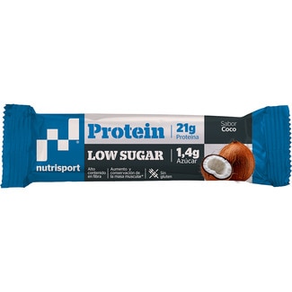 NUTRISPORT barrita proteica baja en carbohidratos sabor coco bajo en azúcar unidad 60 g