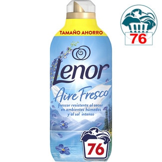 LENOR suavizante concentrado Aire Fresco tamaño ahorro botella 76 dosis