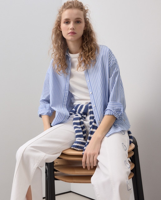 Green Coast - Camisa rayas manga larga.