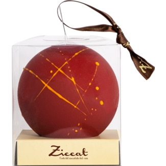 Ziccat Bola de Natal Chocolate Negro Vermelho caixa 100 g