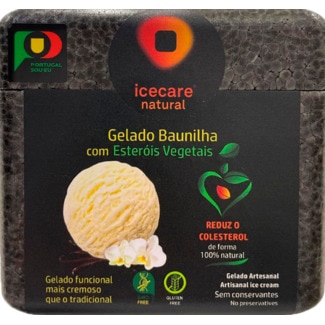 Icecare natural Gelado de Baunilha com Esteróis Vegetais embalagem 500 ml