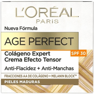 L'OREAL Age Perfect crema con colágeno efecto tensor antiflacidez y antimanchas SPF30 tarro 50 ml para pieles maduras