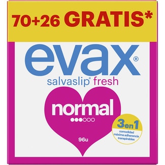 EVAX salvaslip Fresh normal caja 70 unidades + 26 gratis
