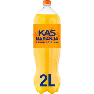 KAS refresco de naranja con gas botella 2 l