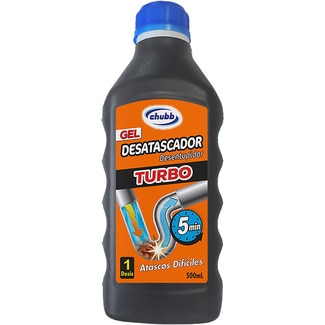 CHUBB desatascador de tuberías en gel turbo atascos difíciles bottle 500 ml