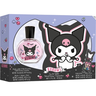 KUROMI estuche Kuromi con paleta de sombras + eau de toilette + brillo de labios