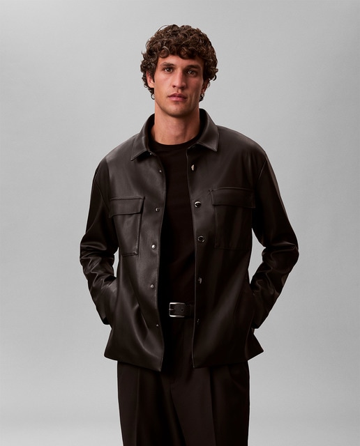 Calvin Klein Jeans - Chaqueta Hombre de piel sintética.