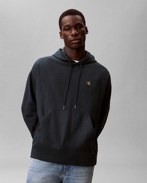 Calvin Klein Jeans - Sudadera Hombre con Capucha y Logo.