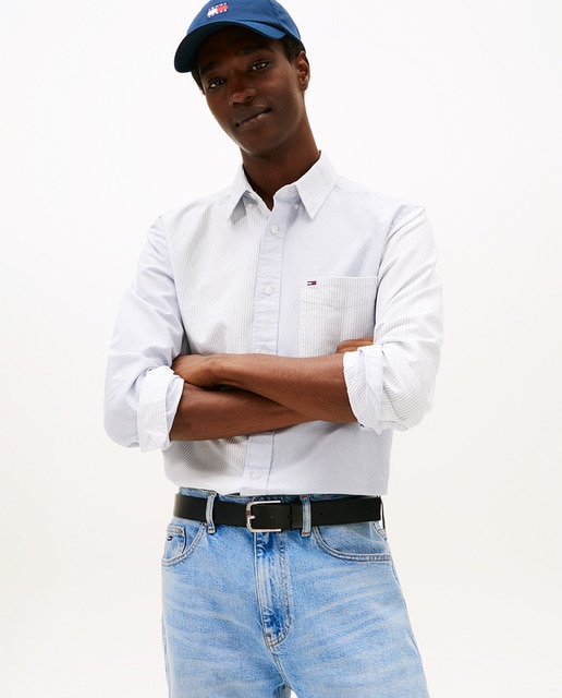 Tommy Jeans - Camisa de hombre oxford relaxed fit.