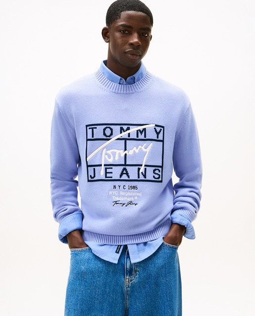 Tommy Jeans - Jersey de hombre cuello redondo regular fit.
