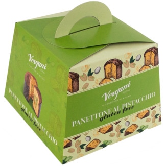 Vergani Panettone de Pistacho sem Glúten embalagem 600 g