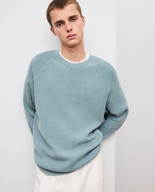 Green Coast - Jersey overdyed canalé de hombre.