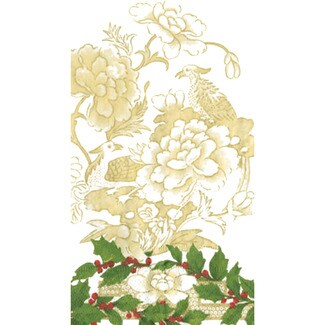 CASPARI Christmas Holly and Ceramic napkins 32x40 cm packet 12 units