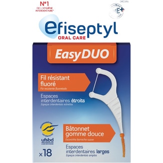 ELISEPTYL portahilos dentales Easy Duo caja 18 unidades