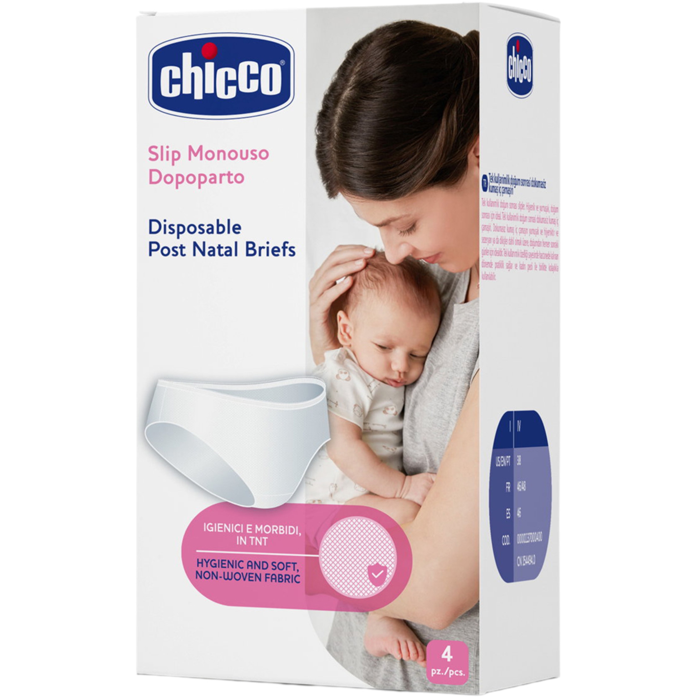 Bragas Post Parto Desechables Talla Mediana Caja 4 Unidades CHICCO bragas-post-parto-desechables-talla-mediana-caja-4-unidades-chicco