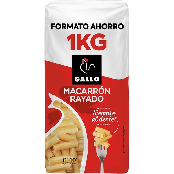 Gestreifte Makkaroni Sparformat Paket 1 kg