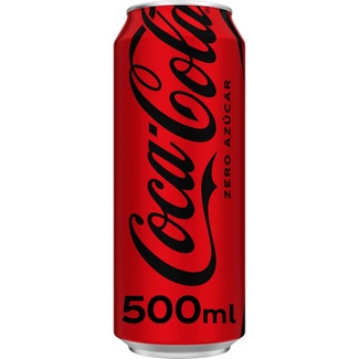 COCA-COLA ZERO refresco de cola sin azúcar lata 50 cl