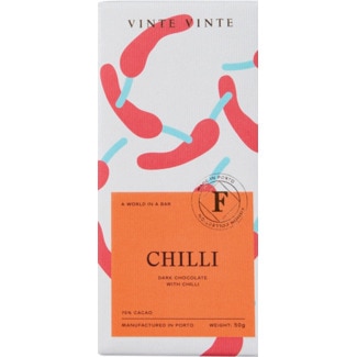 Vinte Vinte Chocolate Preto 70% com Chili Fusion tablete 50 g