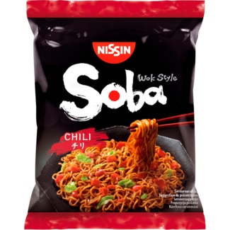 Nissin Soba Noodles Chilli embalagem 111 g