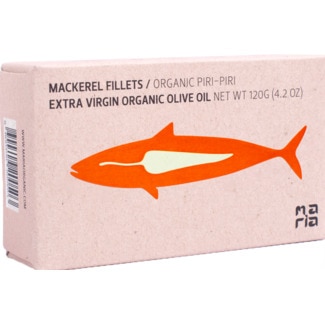Maria Organic Filetes de Cavala em Azeite Virgem Extra com Piri-Piri Biológico embalagem 120 g